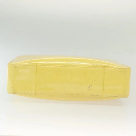 LOUIS VUITTON Monogram Vernis Columbus Tote Bag Lime Yellow M91047 Auth ep10370 - Picture 7 of 16